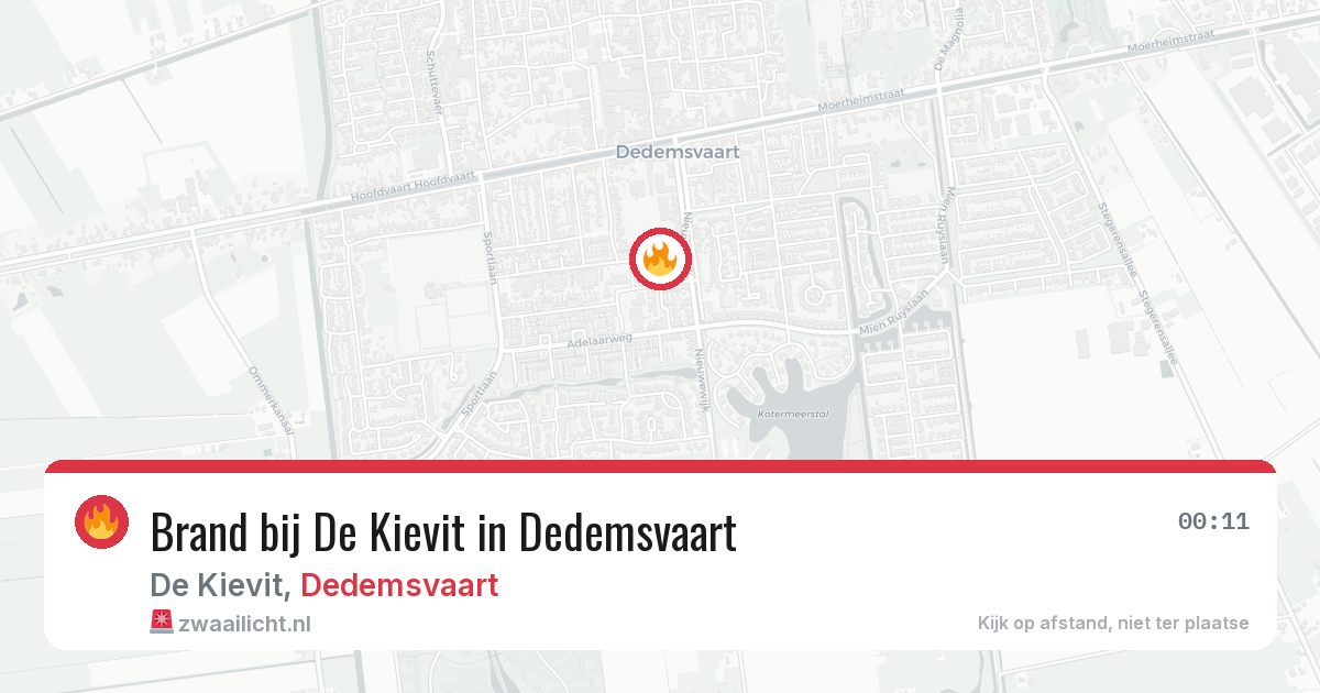 Brand bij De Kievit in Dedemsvaart — 22 jun 2026