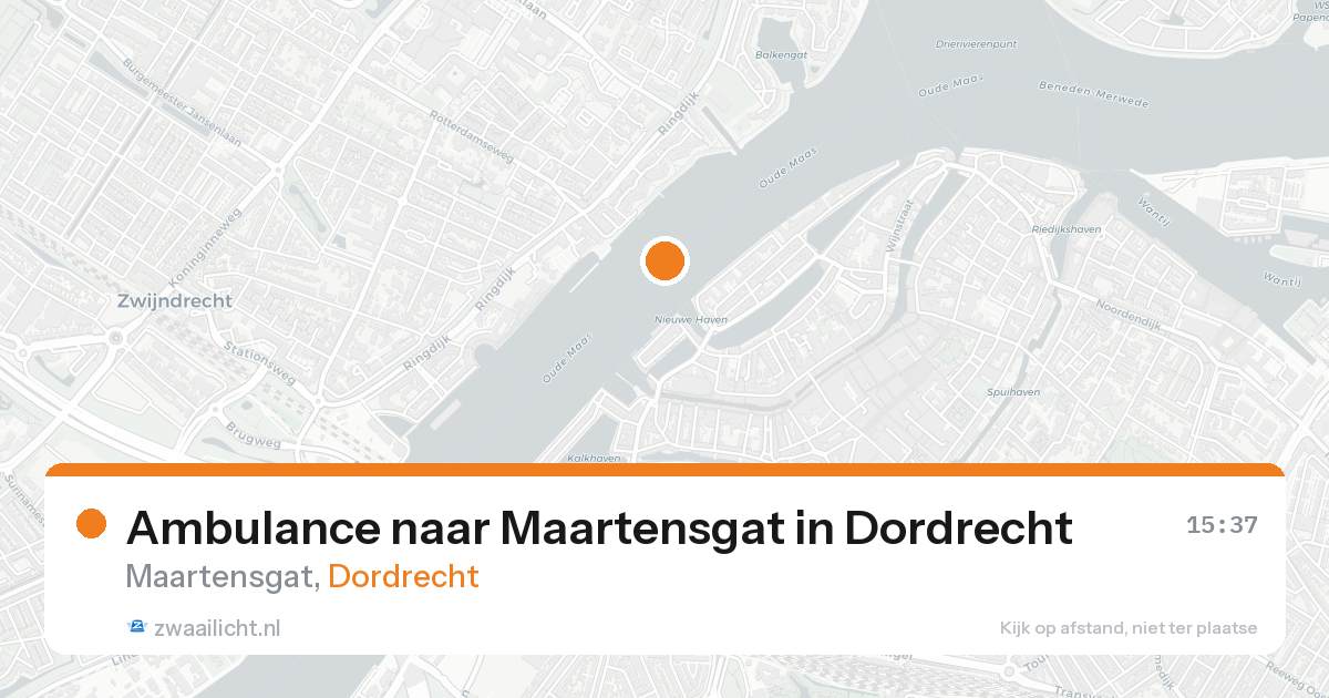Ambulance naar Maartensgat in Dordrecht — 17 aug 2026