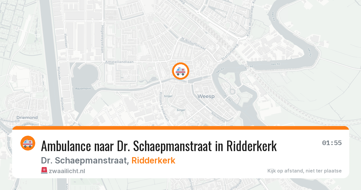 Ambulance naar Dr. Schaepmanstraat in Ridderkerk — 10 mrt 2026