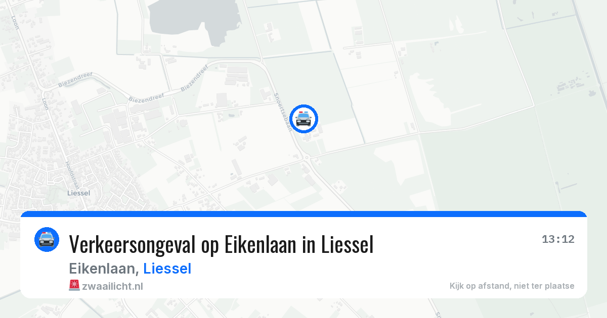 Verkeersongeval op Eikenlaan in Liessel — 9 mei 2026