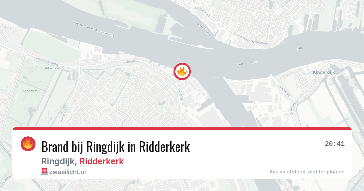 Brand bij Ringdijk in Ridderkerk — 29 mei 2026