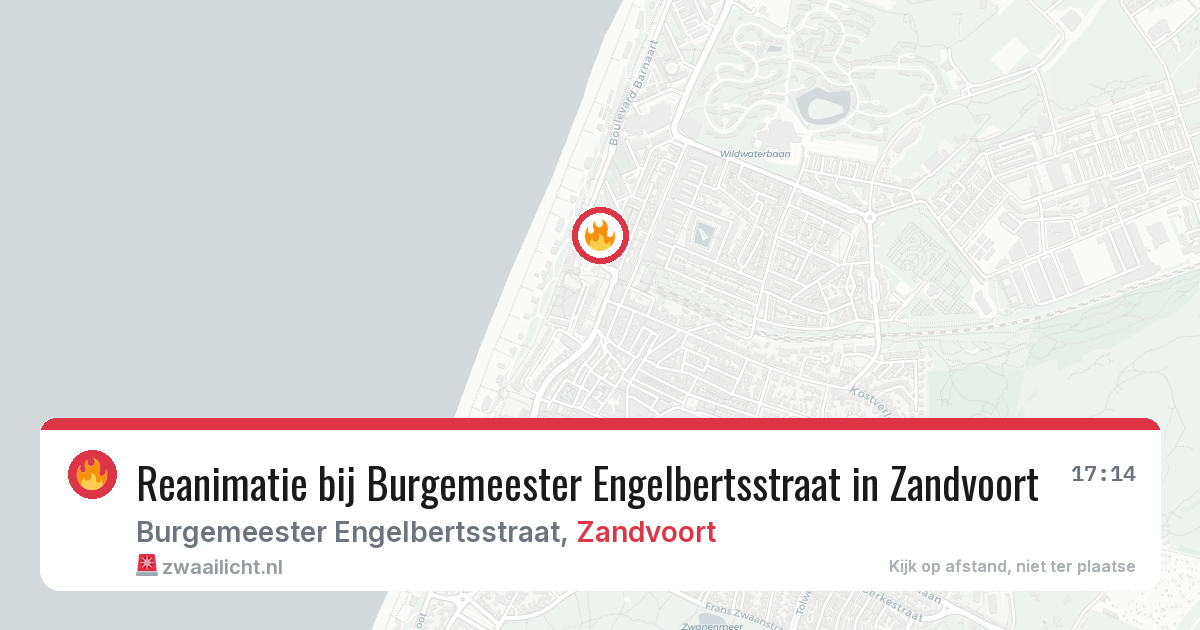 Reanimatie bij Burgemeester Engelbertsstraat in Zandvoort — 8 mei 2026