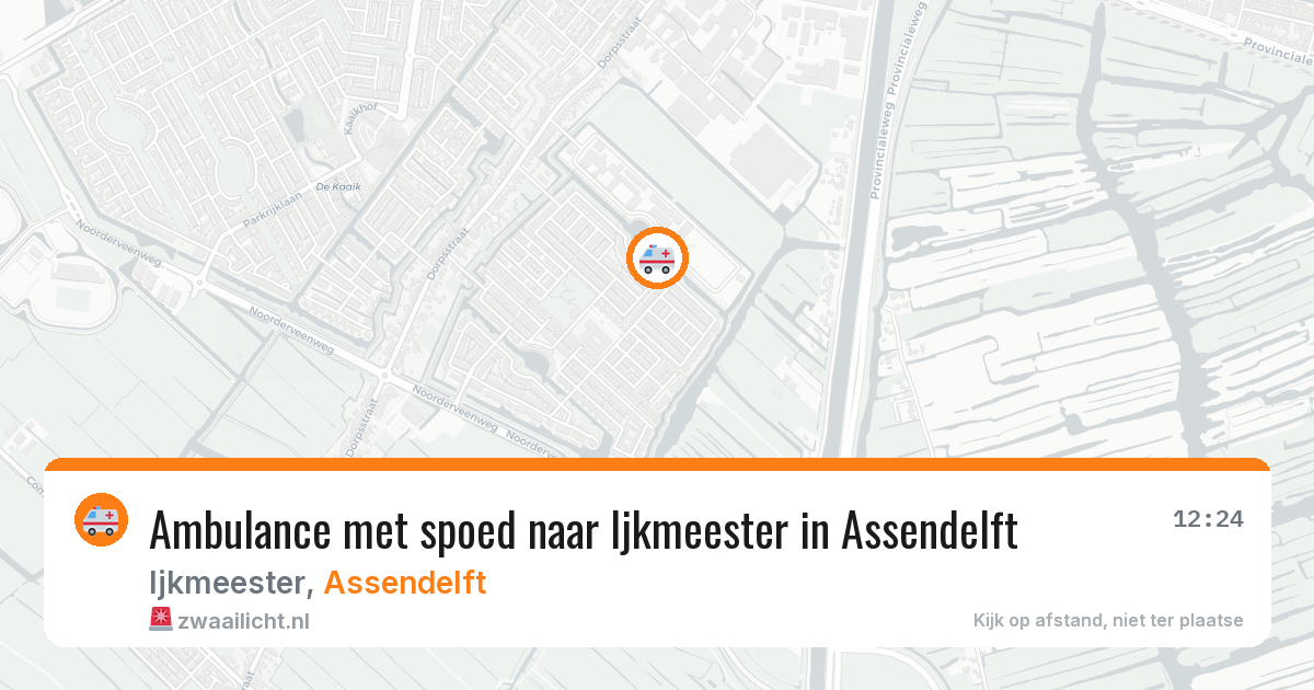Ambulance met spoed naar Ijkmeester in Assendelft — 7 aug 2026