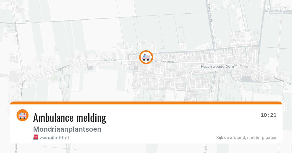 Ambulance melding — 9 aug 2026