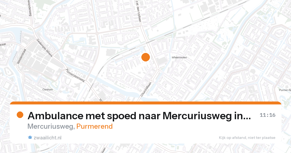 Ambulance met spoed naar Mercuriusweg in Purmerend — 21 jul 2026