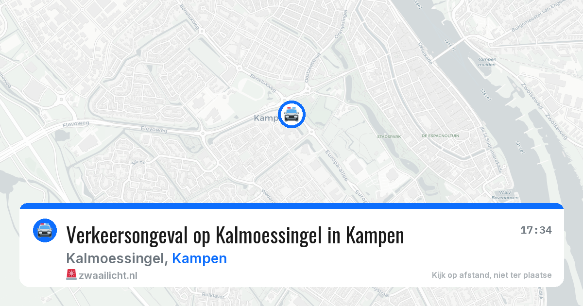 Verkeersongeval op Kalmoessingel in Kampen — 7 jul 2026
