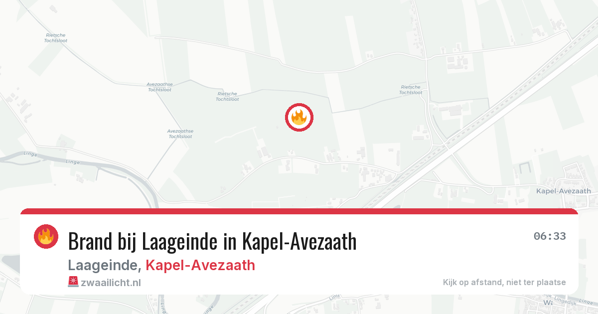 Brand bij Laageinde in Kapel-Avezaath — 29 jan 2026