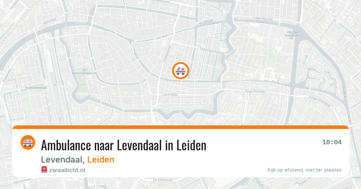 Ambulance naar Levendaal in Leiden — 12 aug 2026