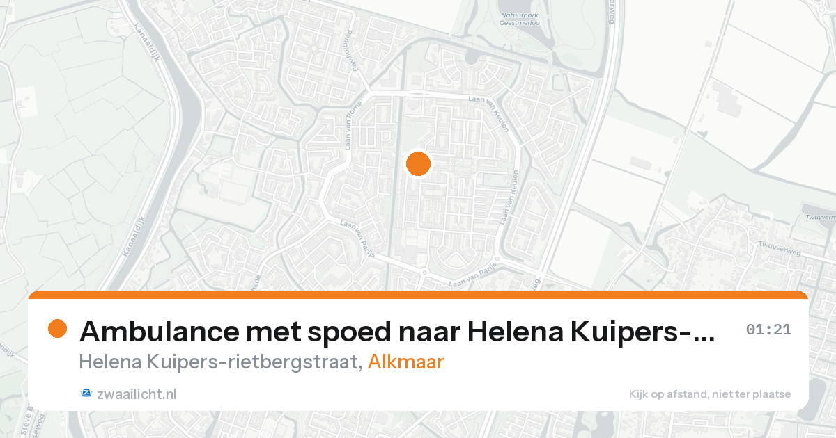 Ambulance met spoed naar Helena Kuipers-rietbergstraat in Alkmaar — 31 jan 2026