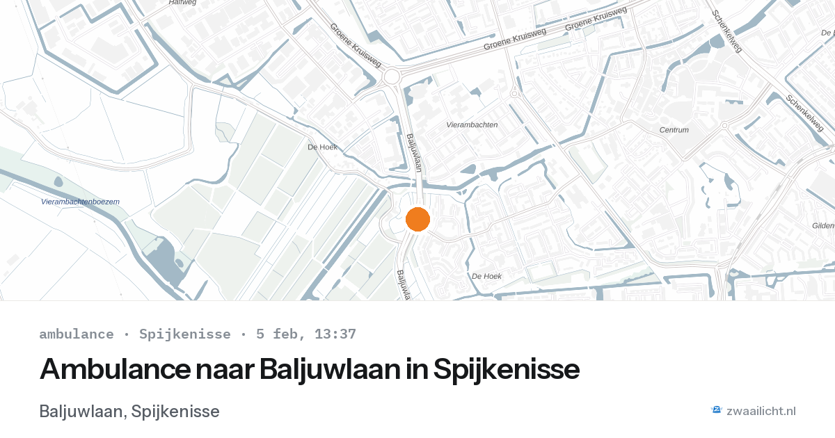Ambulance naar Baljuwlaan in Spijkenisse — 5 feb 2026