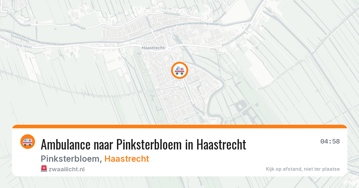 Ambulance naar Pinksterbloem in Haastrecht — 17 jun 2026