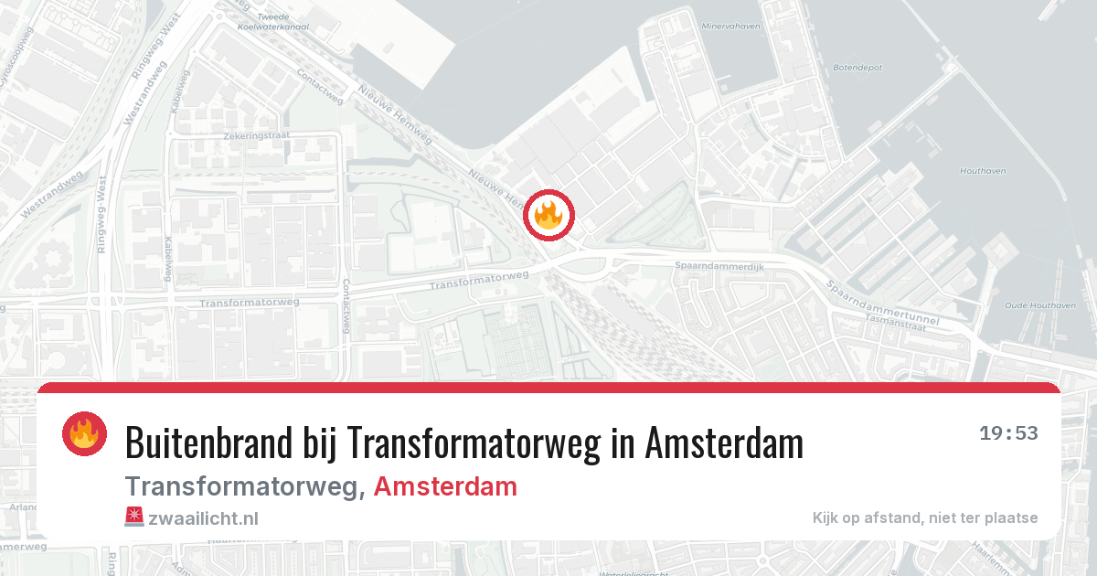 Buitenbrand bij Transformatorweg in Amsterdam — 17 mei 2026