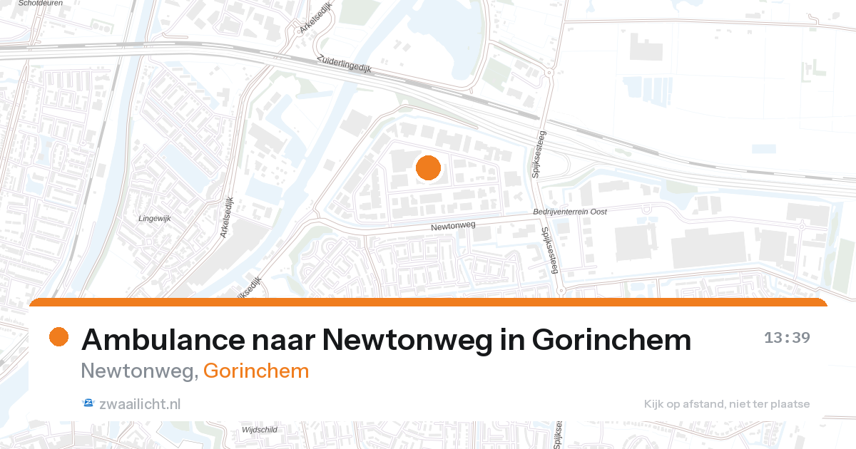Ambulance naar Newtonweg in Gorinchem — 28 aug 2026