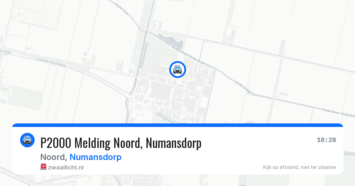 P2000 Melding Noord, Numansdorp — 29 jul 2026