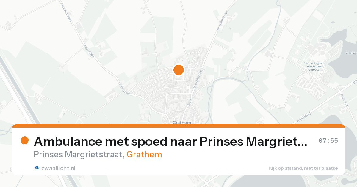 Ambulance met spoed naar Prinses Margrietstraat in Grathem — 17 aug 2026