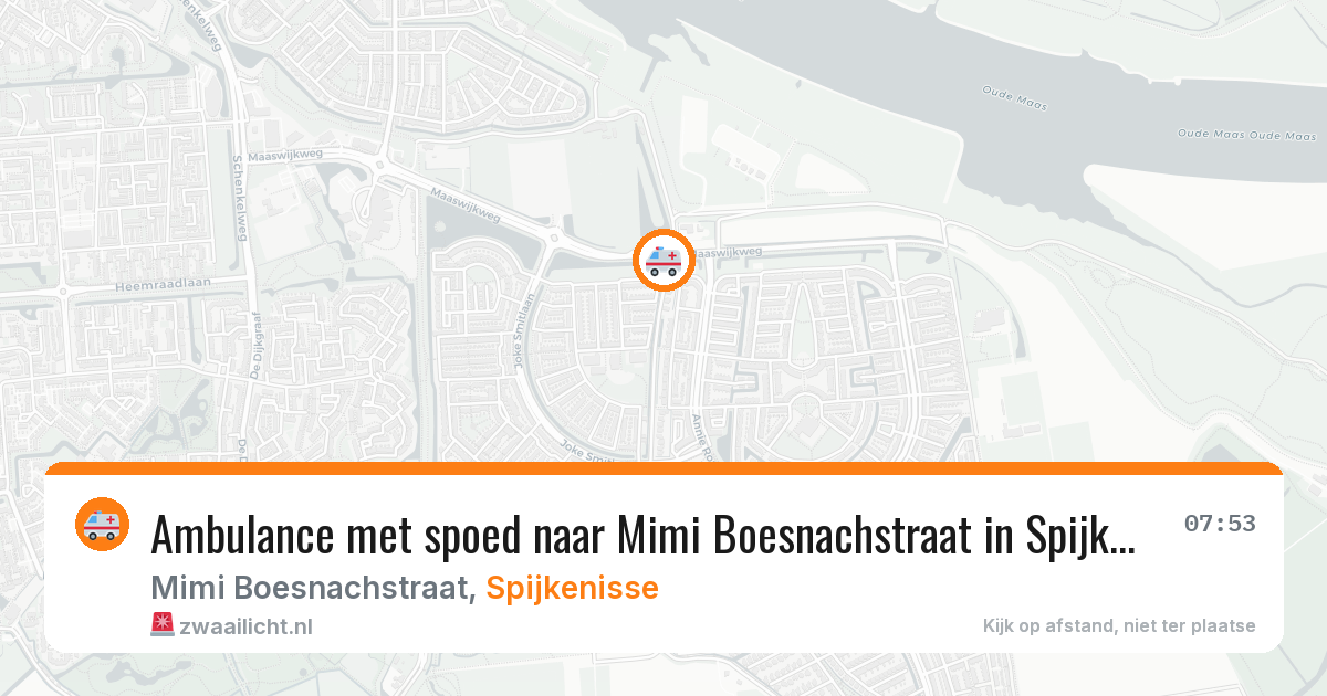 Ambulance met spoed naar Mimi Boesnachstraat in Spijkenisse — 14 jun 2026