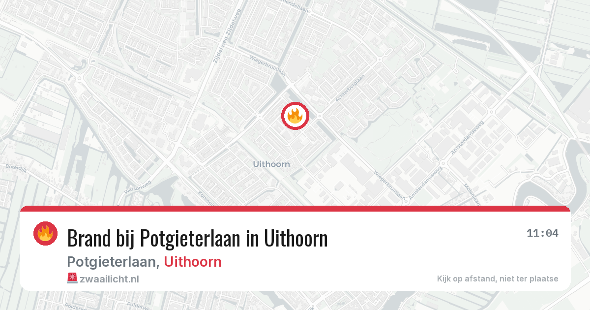 Brand bij Potgieterlaan in Uithoorn — 25 jul 2026