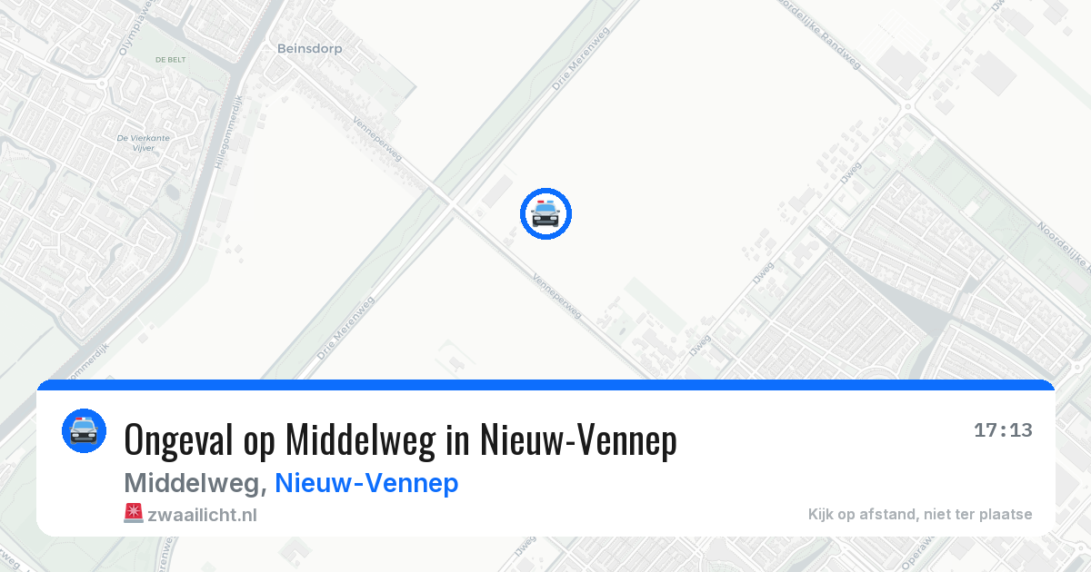 Ongeval op Middelweg in Nieuw-Vennep — 20 apr 2026