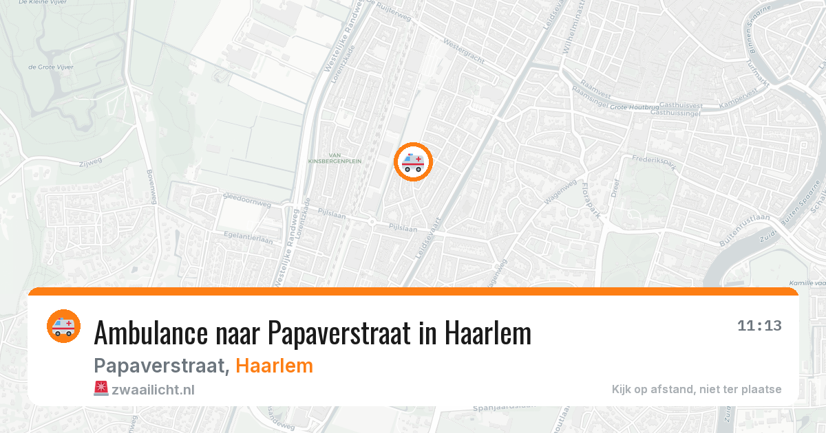 Ambulance naar Papaverstraat in Haarlem — 16 mei 2026