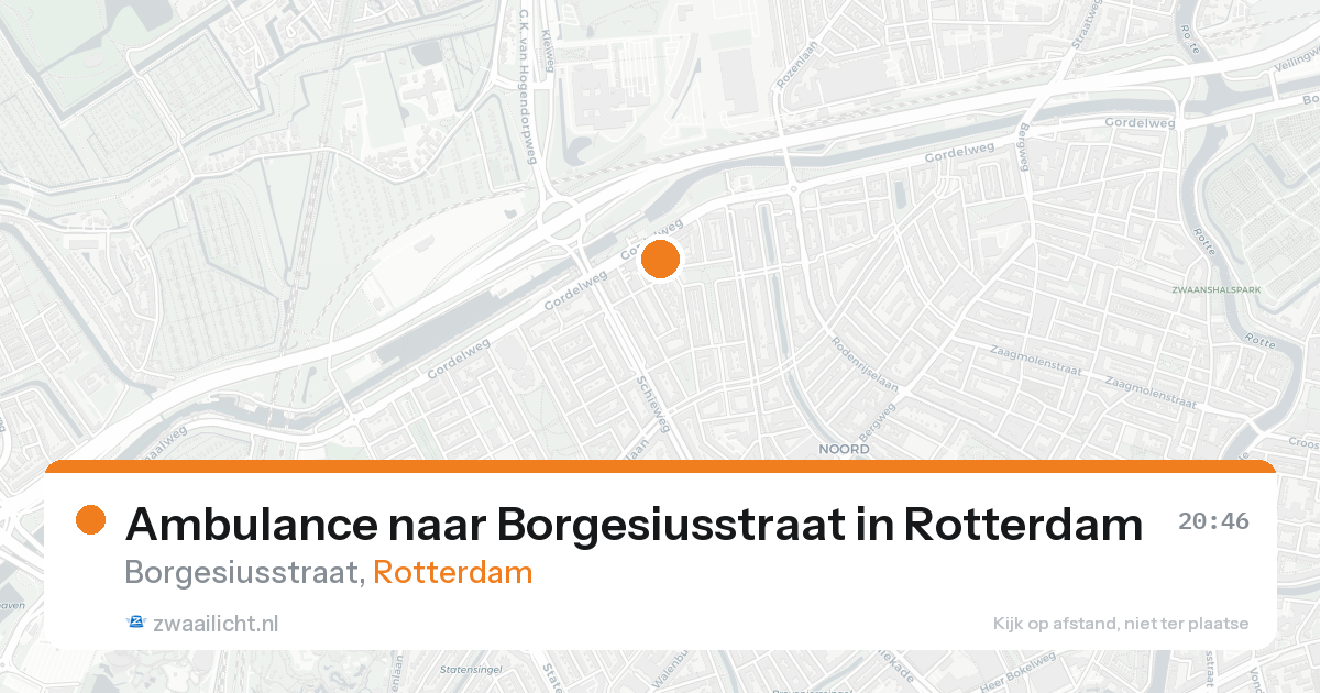 Ambulance naar Borgesiusstraat in Rotterdam — 21 aug 2026