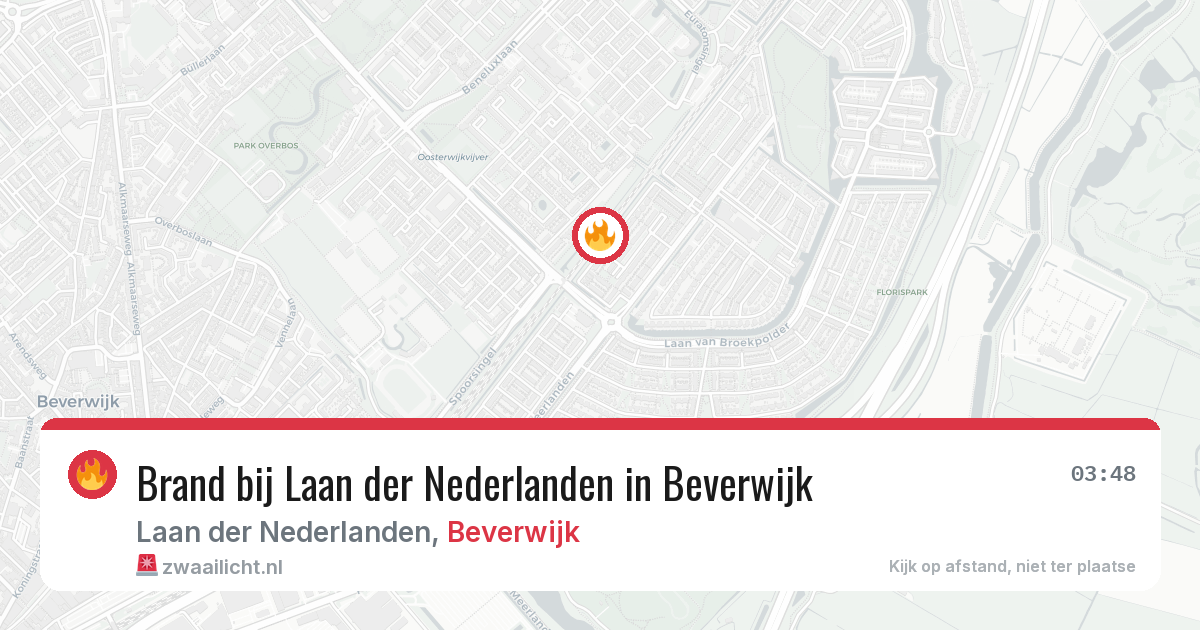 Brand bij Laan der Nederlanden in Beverwijk — 24 mei 2026