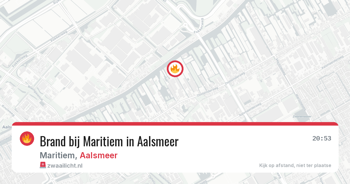 Brand bij Maritiem in Aalsmeer — 28 jun 2026