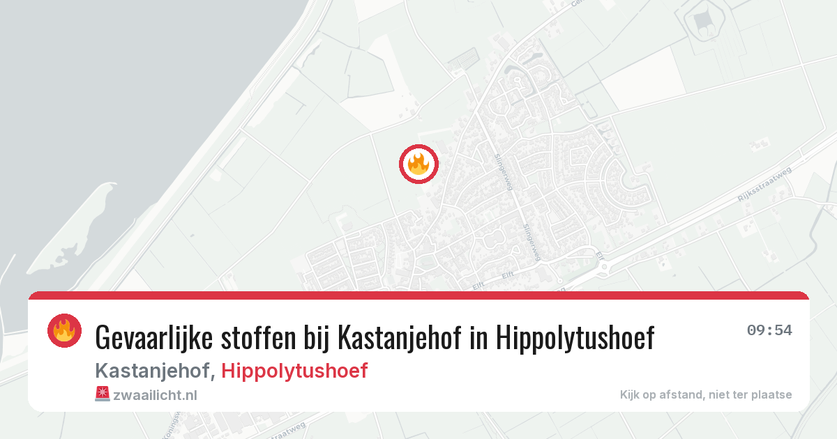 Gevaarlijke stoffen bij Kastanjehof in Hippolytushoef — 9 jun 2026