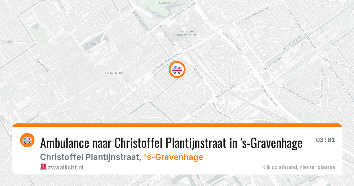 Ambulance naar Christoffel Plantijnstraat in 's-Gravenhage — 4 jun 2026