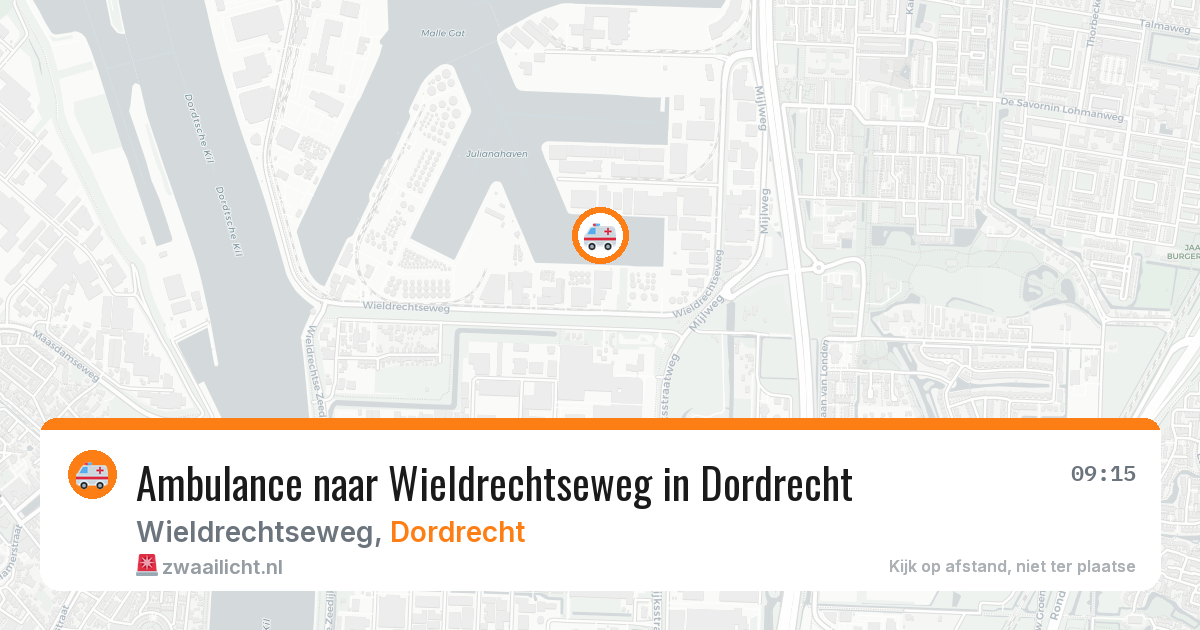 Ambulance naar Wieldrechtseweg in Dordrecht — 4 jul 2026