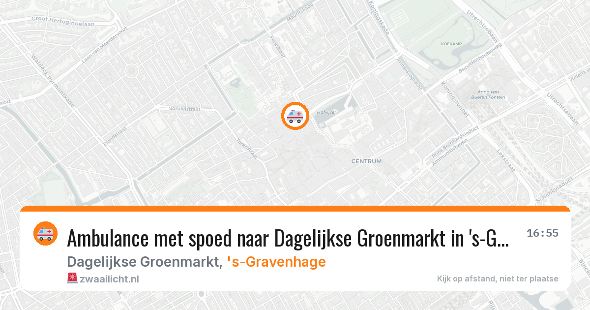 Ambulance met spoed naar Dagelijkse Groenmarkt in 's-Gravenhage — 11 apr 2026