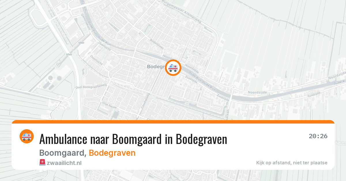 Ambulance naar Boomgaard in Bodegraven — 1 apr 2026