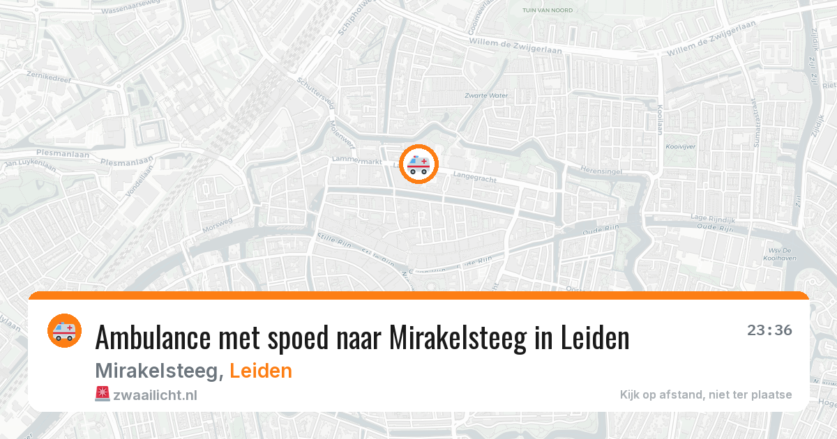 Ambulance met spoed naar Mirakelsteeg in Leiden — 4 mei 2026