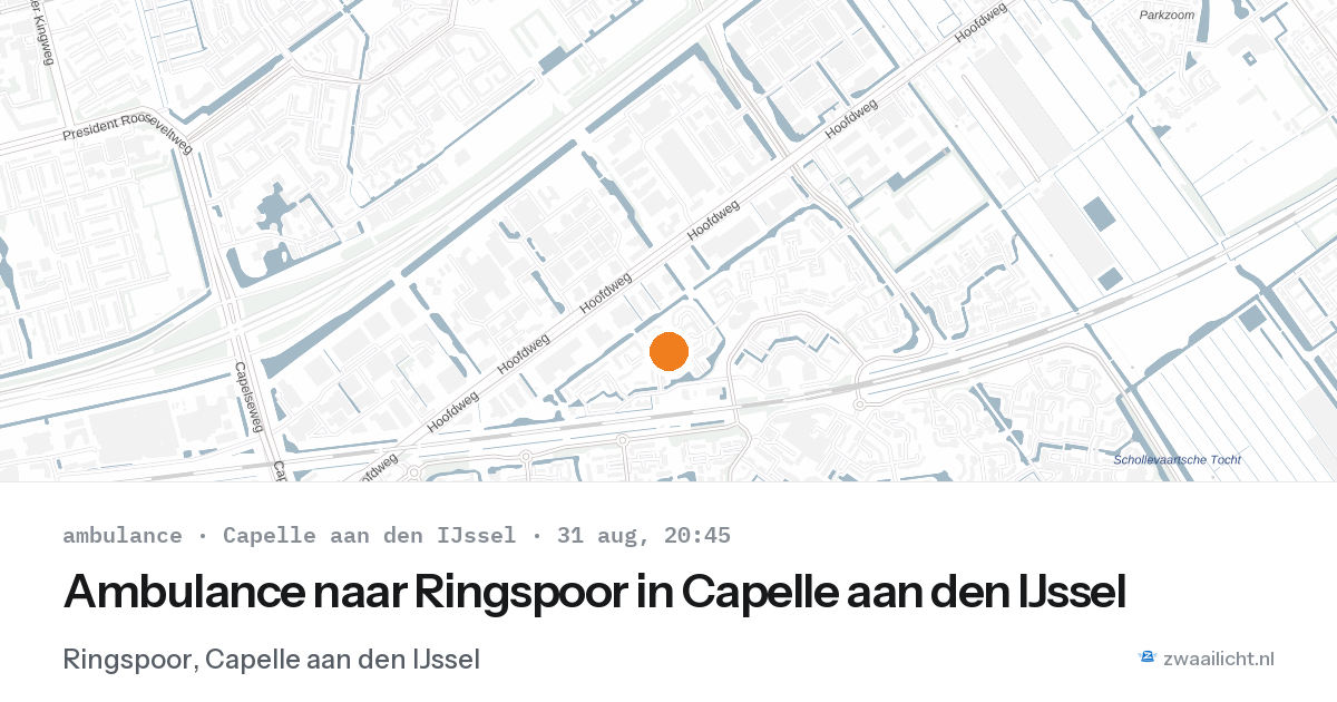 Ambulance naar Ringspoor in Capelle aan den IJssel — 31 aug 2026