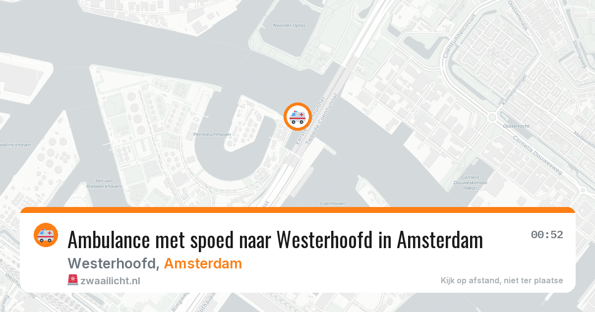 Ambulance met spoed naar Westerhoofd in Amsterdam — 9 apr 2026