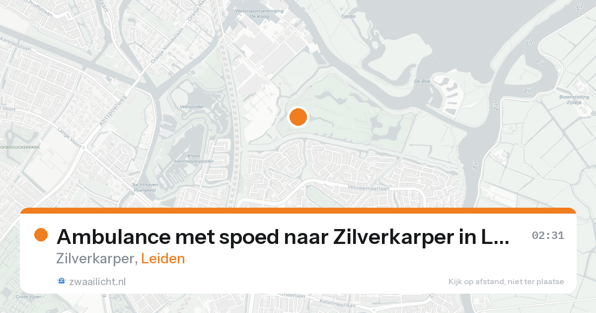 Ambulance met spoed naar Zilverkarper in Leiden — 24 aug 2026