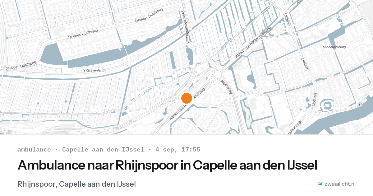Ambulance naar Rhijnspoor in Capelle aan den IJssel — 4 sep 2026