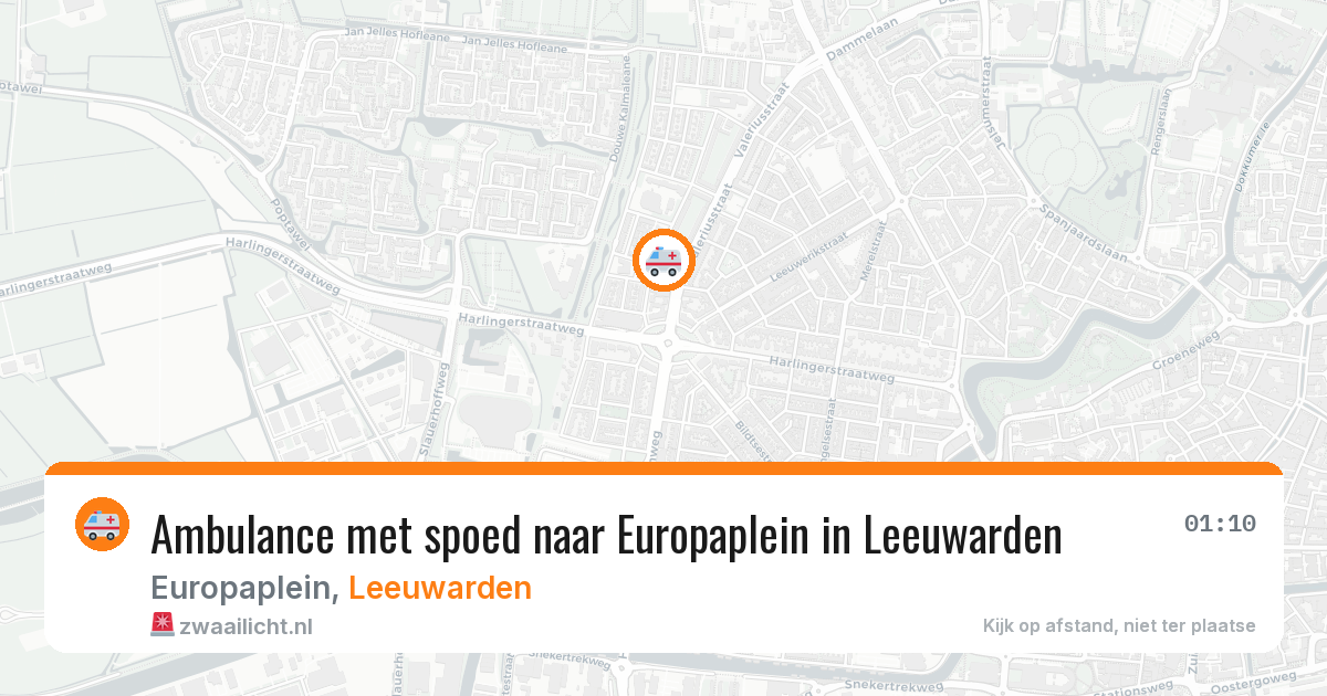 Ambulance met spoed naar Europaplein in Leeuwarden — 20 feb 2026