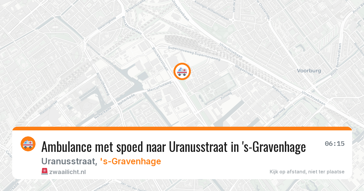 Ambulance met spoed naar Uranusstraat in 's-Gravenhage — 12 jul 2026