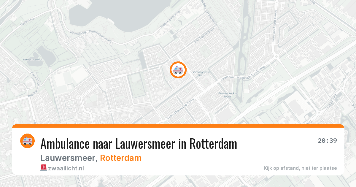 Ambulance naar Lauwersmeer in Rotterdam — 8 jun 2026