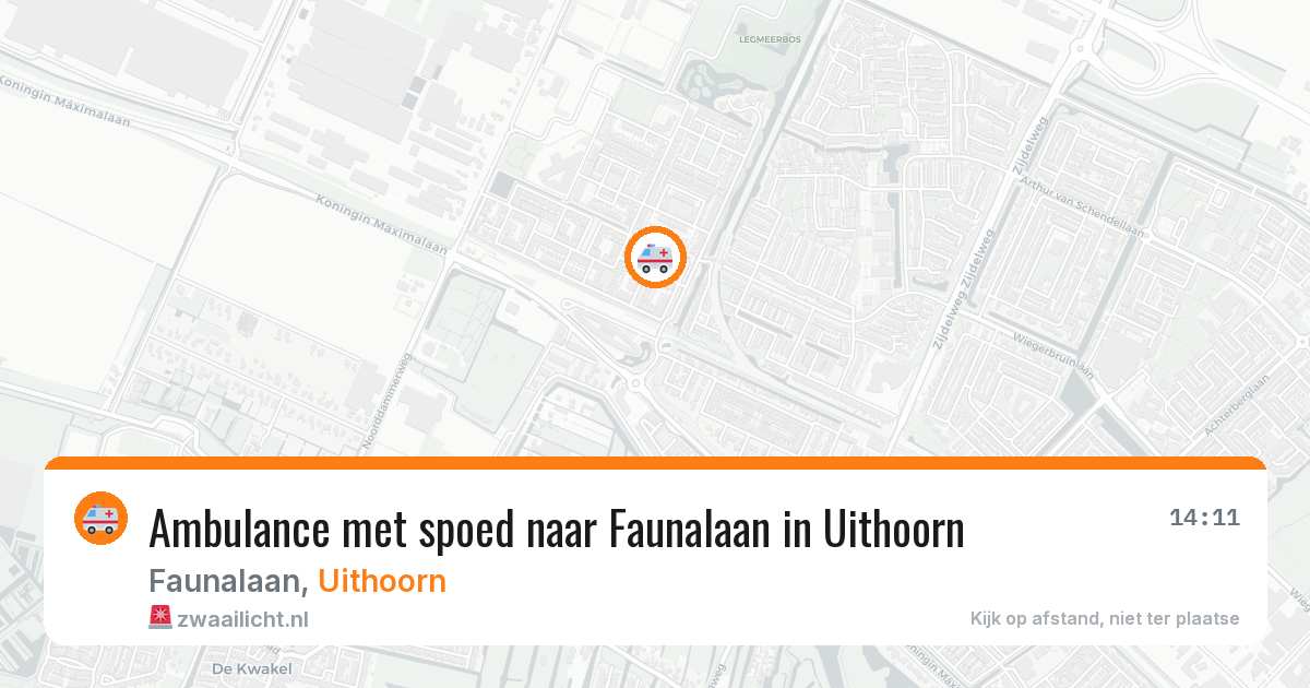 Ambulance met spoed naar Faunalaan in Uithoorn — 31 jul 2026