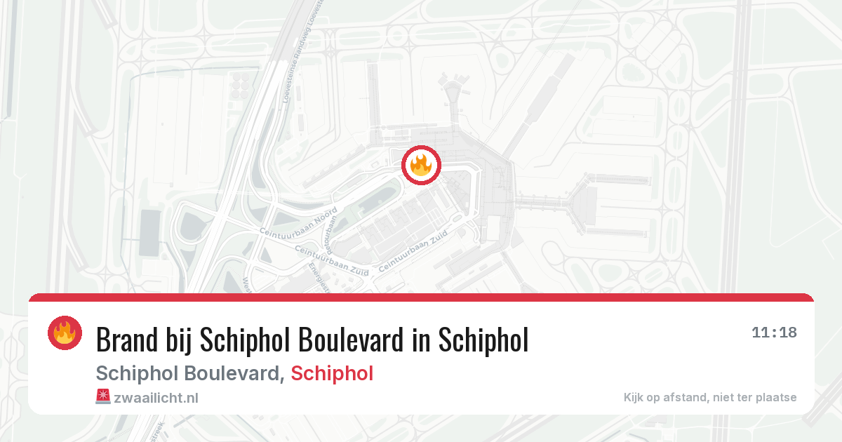 Brand bij Schiphol Boulevard in Schiphol — 18 mrt 2026