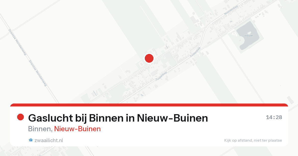 Gaslucht bij Binnen in Nieuw-Buinen — 19 aug 2026