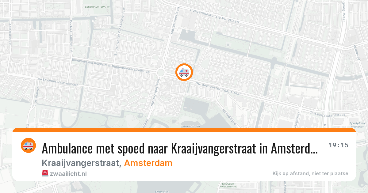 Ambulance met spoed naar Kraaijvangerstraat in Amsterdam — 23 mei 2026