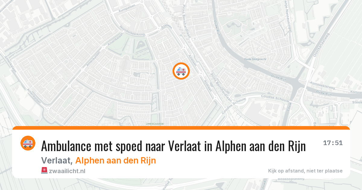 Ambulance met spoed naar Verlaat in Alphen aan den Rijn — 30 mrt 2026