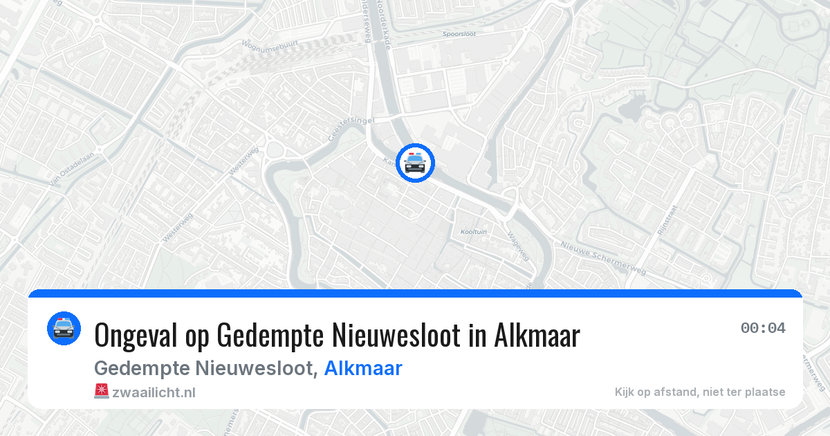 Ongeval op Gedempte Nieuwesloot in Alkmaar — 8 aug 2026