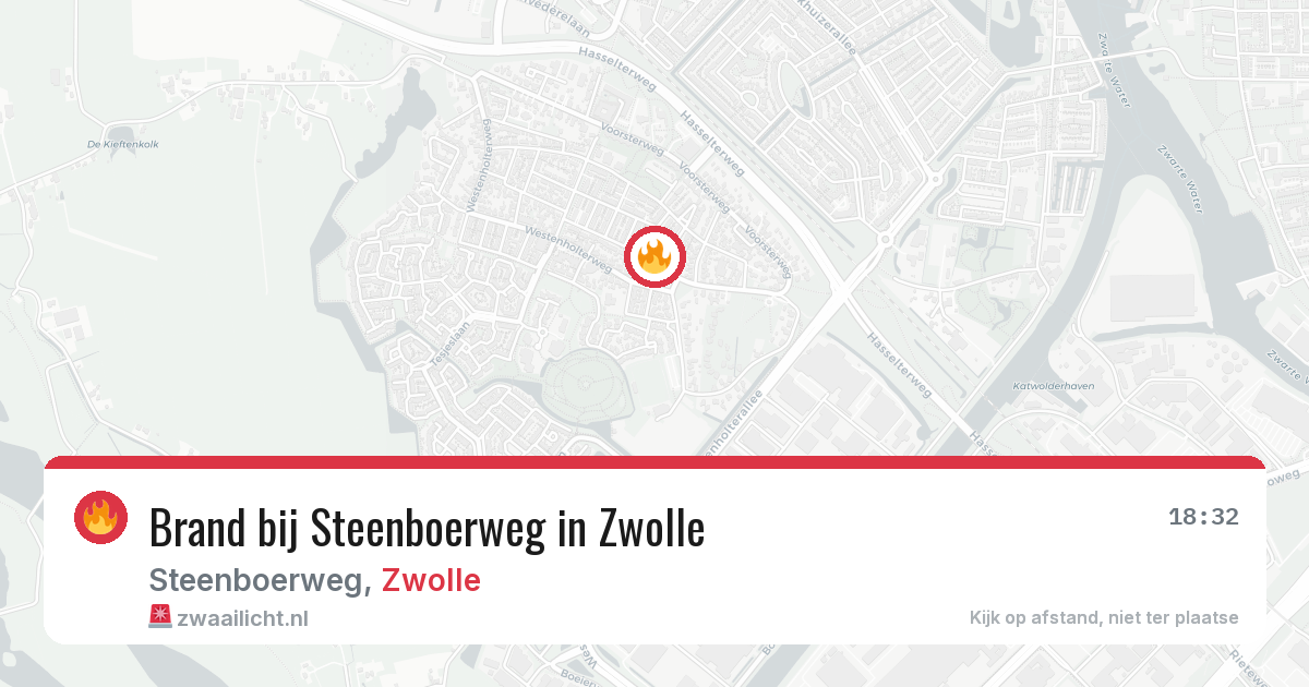 Brand bij Steenboerweg in Zwolle — 26 mei 2026