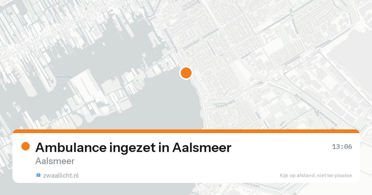 Ambulance ingezet in Aalsmeer — 15 aug 2026