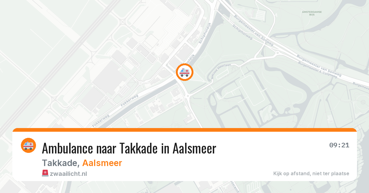 Ambulance naar Takkade in Aalsmeer — 25 jul 2026