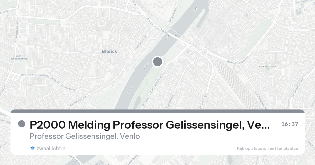 P2000 Melding Professor Gelissensingel, Venlo — 22 aug 2026