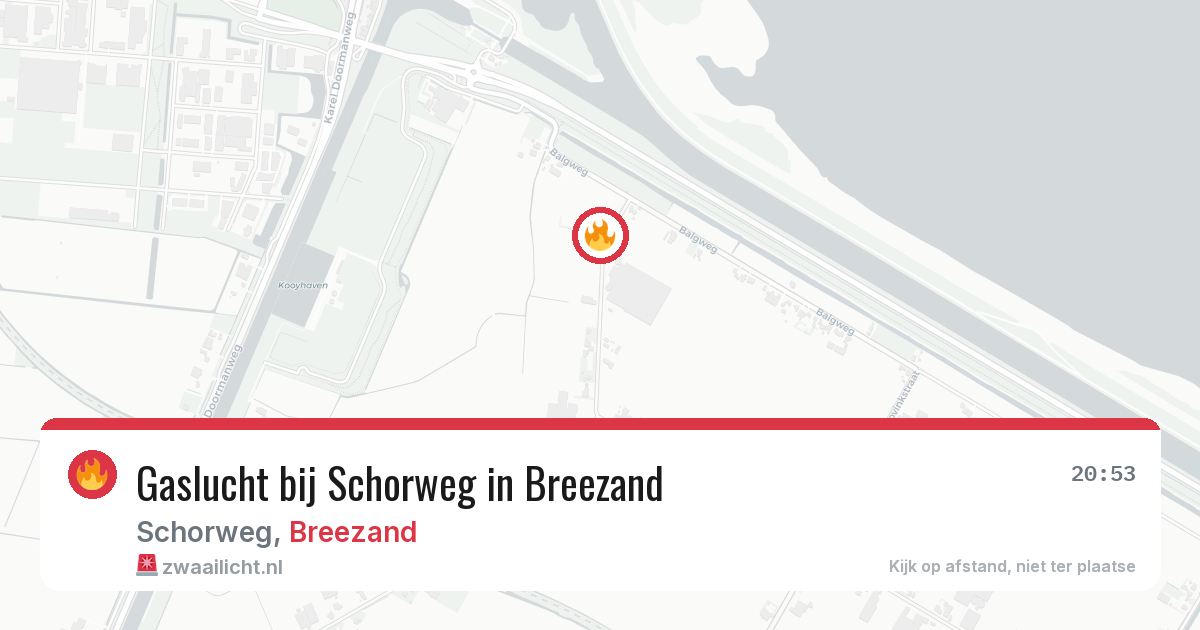 Gaslucht bij Schorweg in Breezand — 9 jul 2026